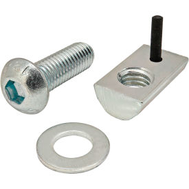 Bolt Assembly M8 x 25mm BHSCS w/Washer & Roll-In T-Nut w/Flex Handle, Bright Zinc