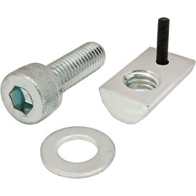 Bolt Assembly M8 x 25mm Bright SHCS w/Washer & Roll-In T-Nut w/Flex Handle, Bright Zinc