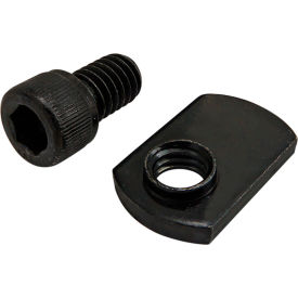 5/16-18 x .500 Socket Head Cap Screw with Slide-In Economy T-Nut, Black Zinc