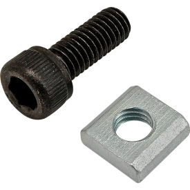 M5 x 12mm Black SHCS with Slide-In Economy T-Nut Block, Bright Zinc