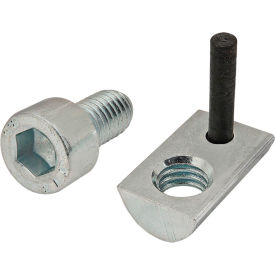M6 x 12.00mm Socket Head Cap Screw and Roll-In T-Nut with Flex Handle, Zinc