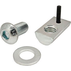 M8 x 16mm Button Head Socket Cap Screw with Washer and Roll-In T-Nut, Zinc