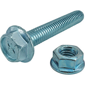 Bolt Assembly: M8 x 50mm Blue Flanged Hex Head Bolt & Flanged Hex Nut