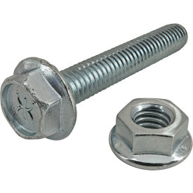 Bolt Assembly: 5/16-18 x 2" Bright Flanged Hex Head Bolt & Flanged Hex Nut, Bright Zinc