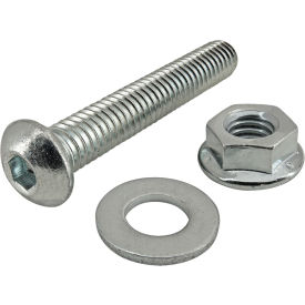 Bolt Assembly: 5/16-18 x 2" Bright BHSCS with Washer & Flanged Hex Nut, Bright Zinc