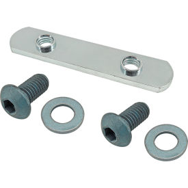 M8 x 16mm Blue BHSCS with Washer & Double Slide-In Economy T-Nut, Bright Zinc