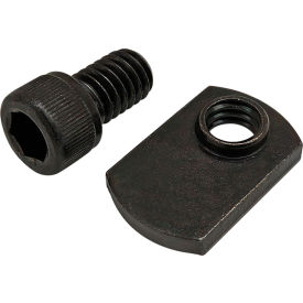 5/16-18 x 1/2" SHCS with Slide-In Economy T-Nut - Offset Thread, Black Zinc