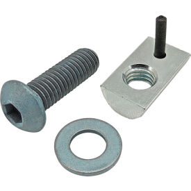 M8 x 25mm Blue BHSCS, Washer & Roll-In T-Nut with Flex Handle, Bright Zinc