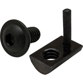 Bolt Assembly 1/4-20 x .500" Fbhscs & Roll-In T-Nut With Flex Handle, Black Zinc