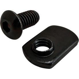 Bolt Assembly: 5/16-18 x .625" Bhscs & Slide-In Economy T-Nut - Offset Thread, Black