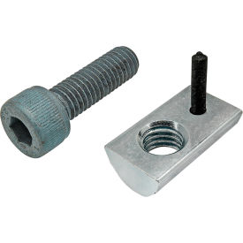 M8 x 25mm Blue SHCS & Roll-In T-Nut with Flex Handle, Bright Zinc