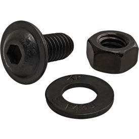 5/16-18 x .687 Flanged Button Head Socket Cap Screw w/Washer & Hex Nut, Black Zinc