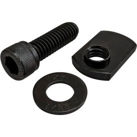 5/16-18 x 1.000 Socket Head Cap Screw w/Washer & Slide-In Economy T-Nut, Black Zinc