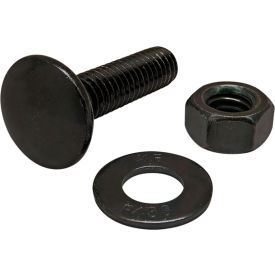 5/16-18 x 1.250" Slide-In Flanged Economy T-Slot Stud w/Washer & Hex Nut, Black Zinc