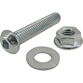 Bolt Assembly: 5/16-18 x 1.750" Bright BHSCS with Washer & Flanged Hex Nut, Bright Zinc