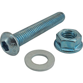 Bolt Assembly: M8 x 50mm Blue with Washer & Flanged Hex Nut