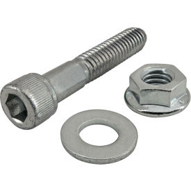 Bolt Assembly: 5/16-18 x 1.750" Bright SHCS with Washer & Flanged Hex Nut, Bright Zinc