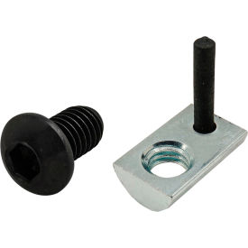 M6 x 10MM Black BHSCS with Roll-In T-Nut with Flex Handle, Bright Zinc