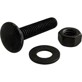 5/16-18 x 1.500" Slide-In Flanged Economy T-Slot Stud w/Washer & Hex Nut, Black Zinc