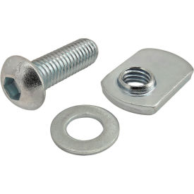 M8 x 25mm Bright Button Head Socket Cap Screw with Washer and T-Nut