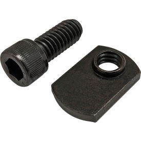 5/16-18 x 3/4" SHCS with Slide-In Economy T-Nut - Offset Thread, Black Zinc