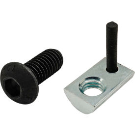 M6 x 14MM Black BHSCS & Roll-In T-Nut with Flex Handle, Bright Zinc
