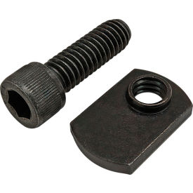 5/16-18 x 1" SHCS with Slide-In Economy T-Nut - Offset Thread, Black Zinc