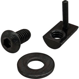 Bolt Assembly, 1/4-20 x .500" with Washer and Roll-In T-Nut w/ Flex Handle, Black