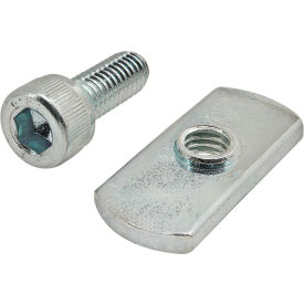 M6 x 16.00mm Socket Head Cap Screw with Slide-In Economy T-Nut Centered Thread, Zinc