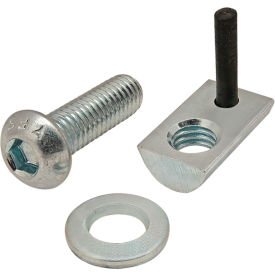 M6 x 20mm Button Head Socket Cap Screw with Washer and Roll-In T-Nut, Zinc