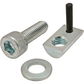 M6 x 20.00mm Socket Head Cap Screw with Washer and Roll-In T-Nut with Flex Handle, Zinc