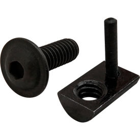 1/4-20 x 3/4" Flat Button Head Socket Cap Screw & Drop-In