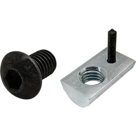 M8 x 12MM Black BHSCS & Roll-In T-Nut with Flex Handle, Bright Zinc