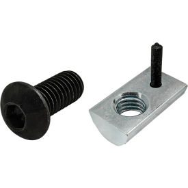 M8 x 18MM Black BHSCS & Roll-In T-Nut with Flex Handle, Bright Zinc
