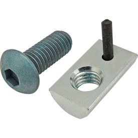 M8 x 20mm Blue BHSCS & Roll-In T-Nut with Flex Handle, Bright Zinc