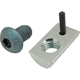 M8 x 12mm Blue Roll-In T-Nut with Flex Handle, Bright Zinc