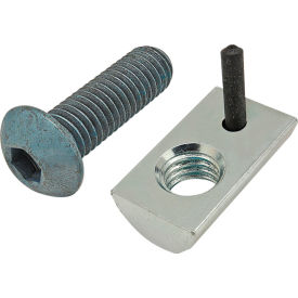 M8 x 25mm Blue BHSCS & Roll-In T-Nut with Flex Handle, Bright Zinc