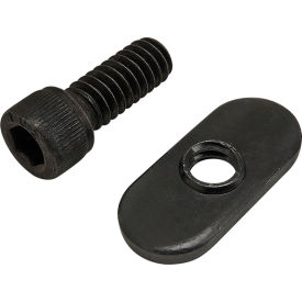 1/4-20 x 5/8" SHCS with Slide-In Economy T-Nut - Centered Thread, Black Zinc