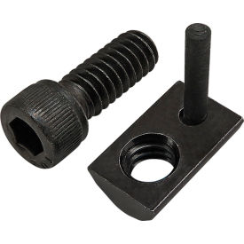 1/4-20 x 5/8" SHCS with Roll-In T-Nut with Flex Handle, Black Zinc