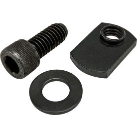 5/16-18 x 3/4" SHCS with Washer & Slide-In Economy T-Nut - Offset Thread, Black Zinc
