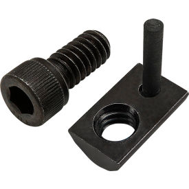 1/4-20 x 1/2" SHCS with Roll-In T-Nut with Flex Handle, Black Zinc