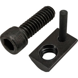 1/4-20 x 3/4" SHCS with Roll-In T-Nut with Flex Handle, Black Zinc
