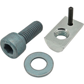 M8 x 20mm Blue SHCS, Washer & Roll-In T-Nut with Flex Handle, Bright Zinc