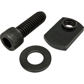 5/16-18 x 1" SHCS with Washer & Slide-In Economy T-Nut - Offset Thread, Black Zinc
