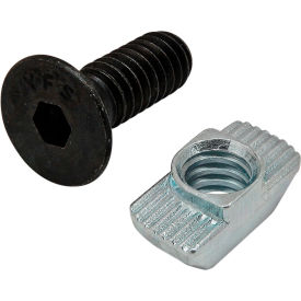 Bolt Assembly 1/4-20 x .750", FHSCS with Standard Drop-In T-Nut, Bright