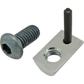 M6 x 12mm Blue BHSCS & Roll-In T-Nut with Flex Handle, Bright Zinc