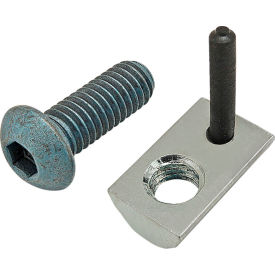M6 x 16mm Blue BHSCS & Roll-In T-Nut with Flex Handle, Bright Zinc