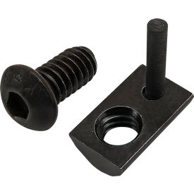 1/4-20 x 1/2" BHSCS with Roll-In T-Nut with Flex Handle, Black Zinc
