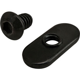 Bolt Assembly 1/4-20 x .375", Slide-In Economy T-Nut, Centered Thread, Black