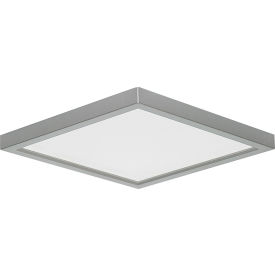 9" LED Square Platter Light, 18.5W, 1200 Lumens, 120V, Brush Nickel
